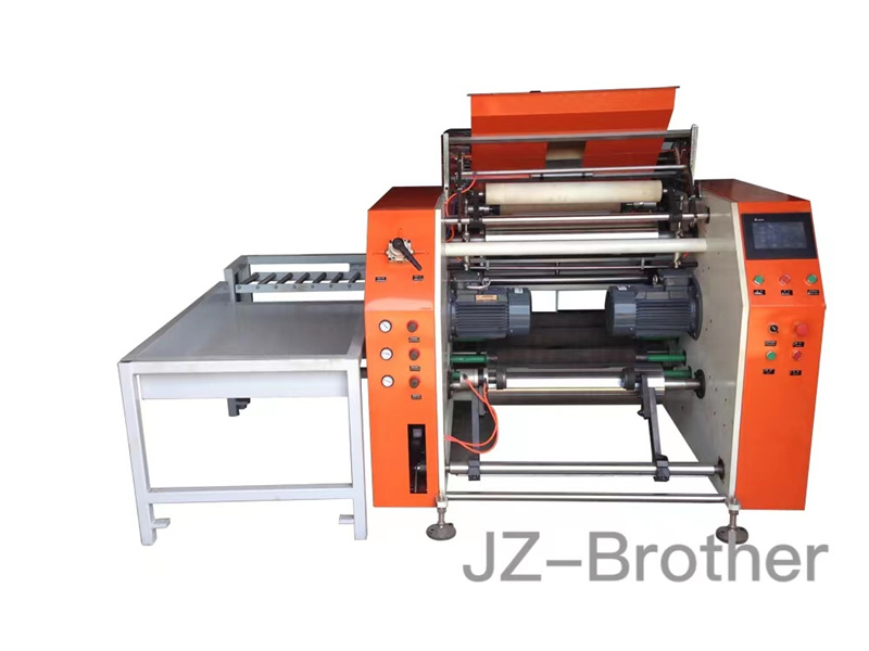 Automatic pre-stretch film rewinder